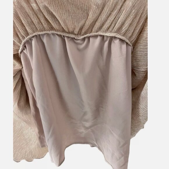 Revolve Lovers & Friends NWT Josephine Rose Gold Metallic Cut Out Mini Dress L - Picture 10 of 11